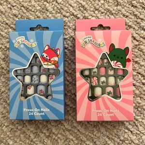 New Original squishmallows 24 ct press on nails 2 Sets
